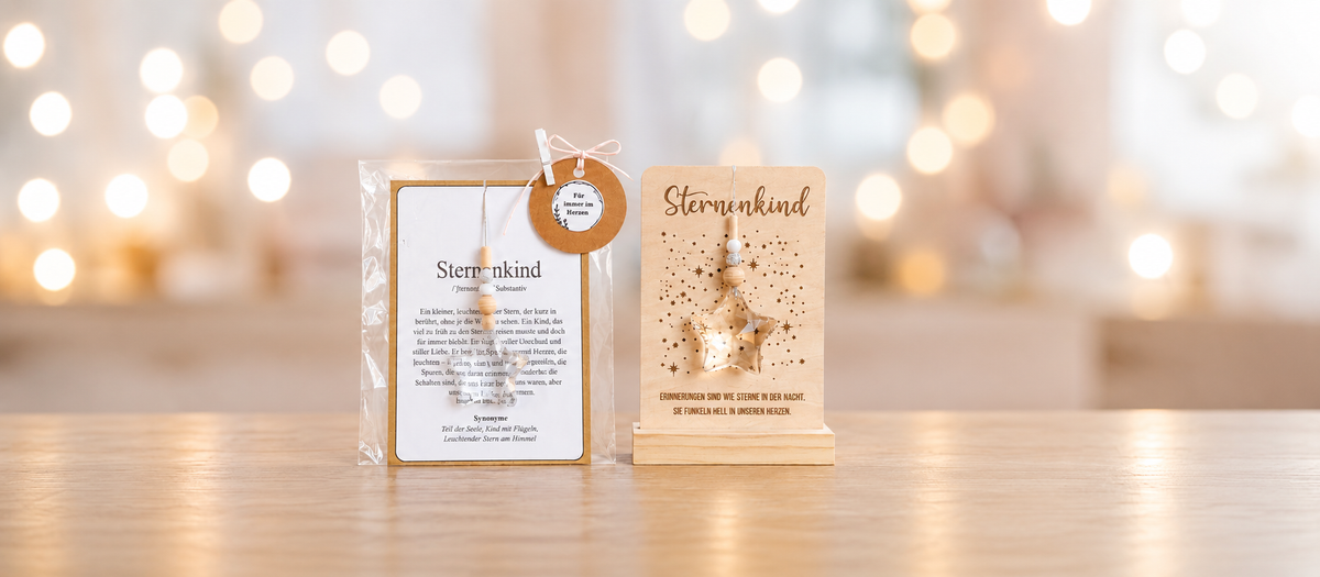 Sonnenfänger als Beileidsgeschenk für Trauernde Sternenkind