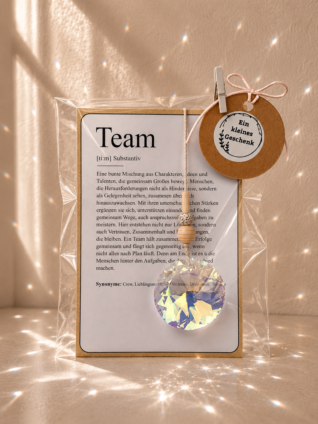 Sonnenfänger als Teamgeschenk oder Weihnachtsgeschenk für Mitarbeiter 
Lichtglizter 