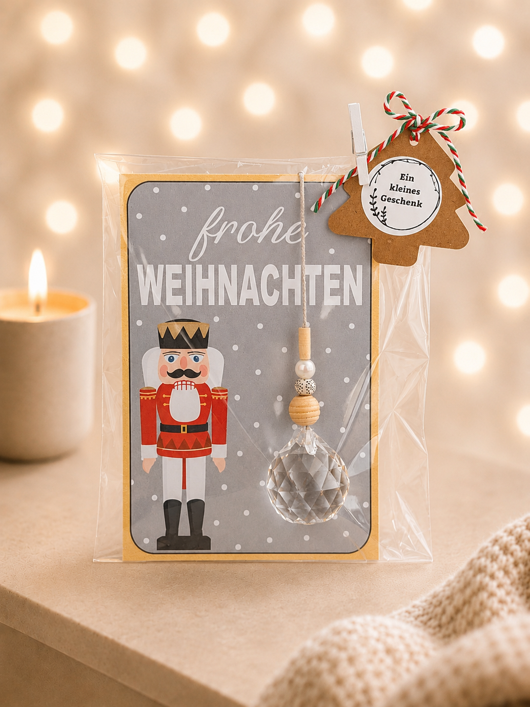 Sonnenfänger “Nussknacker mit Papierkarte” – fertig verpackt